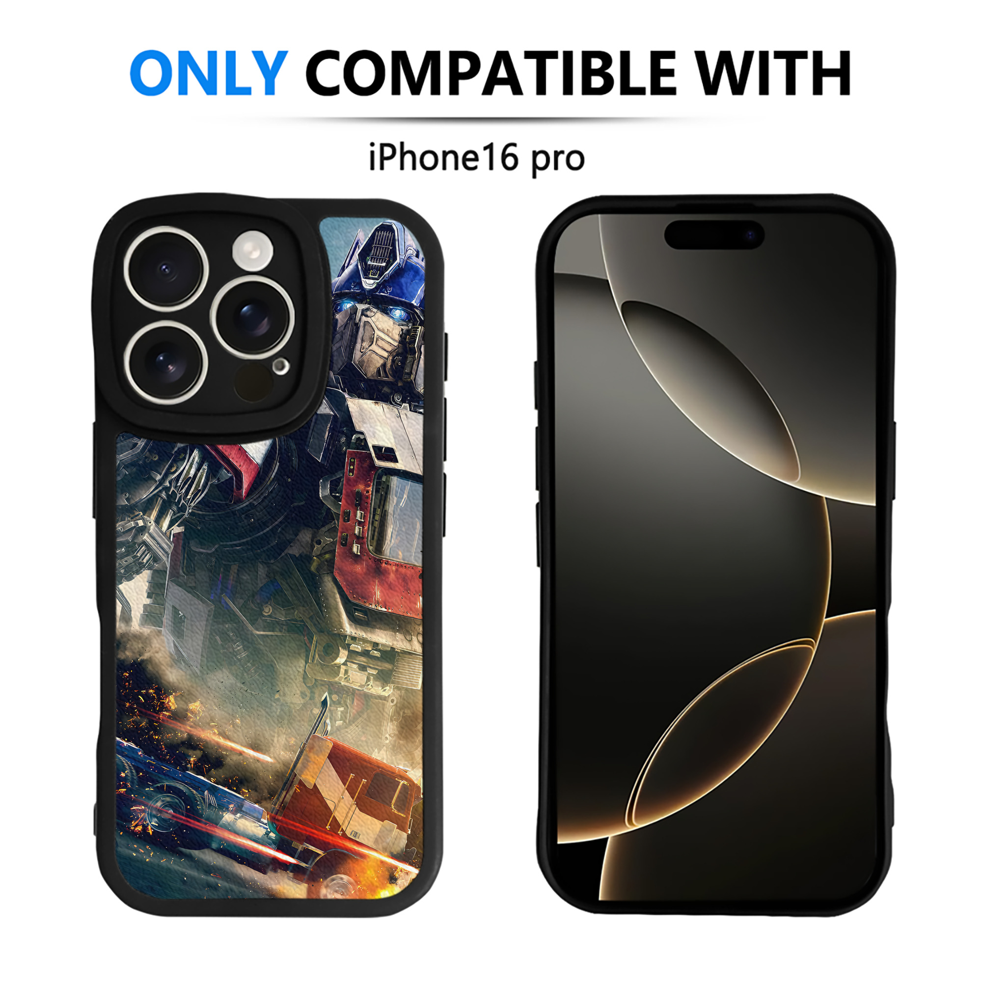 （画像用） Transformers トランスフォーマー 【iPhone 16シリーズ対応】シリコンスマホケース（レザー調） 材質：シリコン